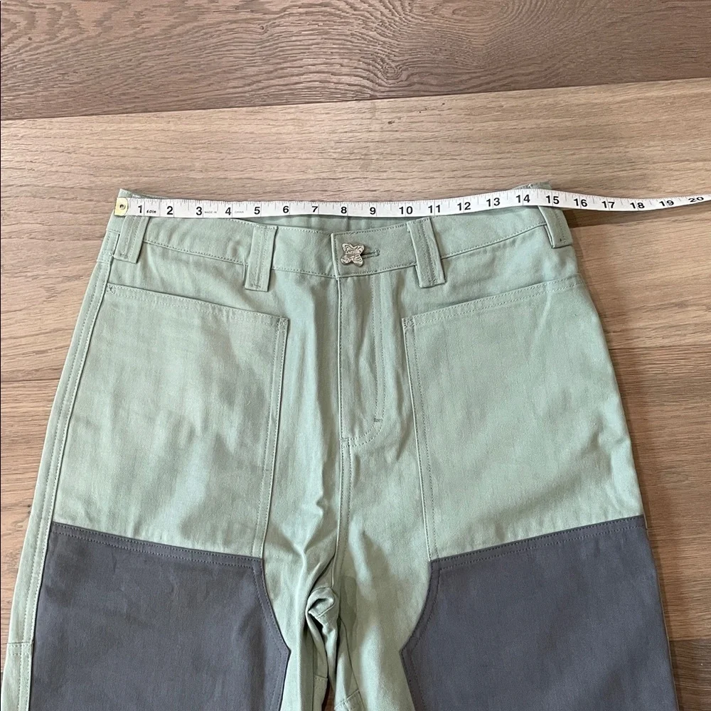 Liquid Lagoon 1ST Anniversary Work Pants Size 30X30 NWOT Green/Gray
